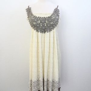 Bib Front Lace Tank Dress